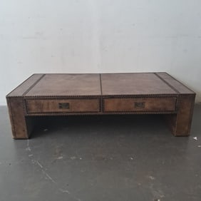 Wooden Coffee Table with Drawers