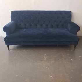 Blue Upholstered Sofa