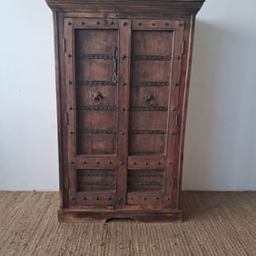 Antique Primitive Wooden Armoire or Cupboard