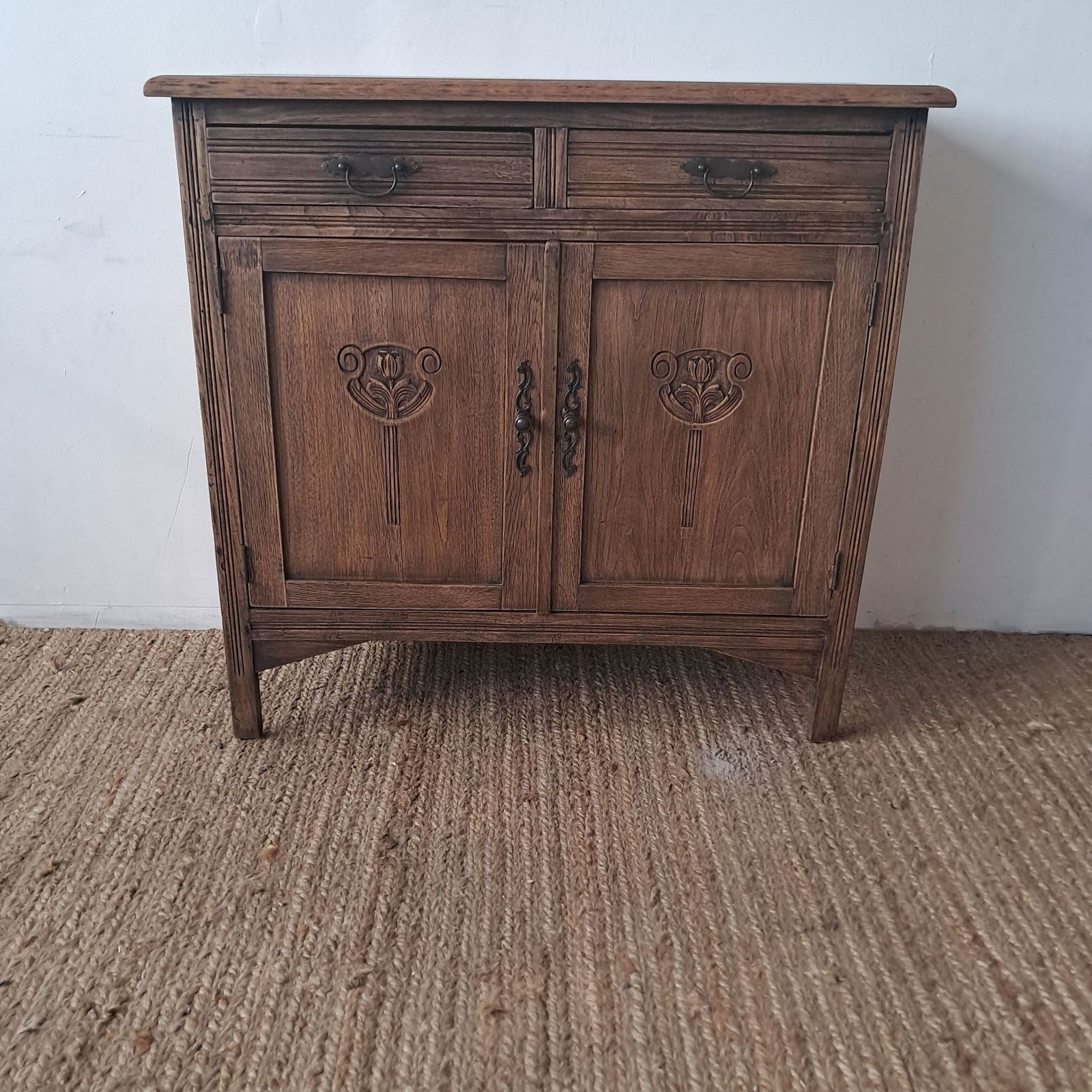 Art Deco Oak 2-Body Kitchen Buffet (1 of 5)