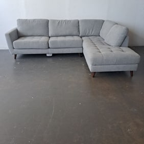 Living Spaces Sectional with Queen Sleeper Pullout