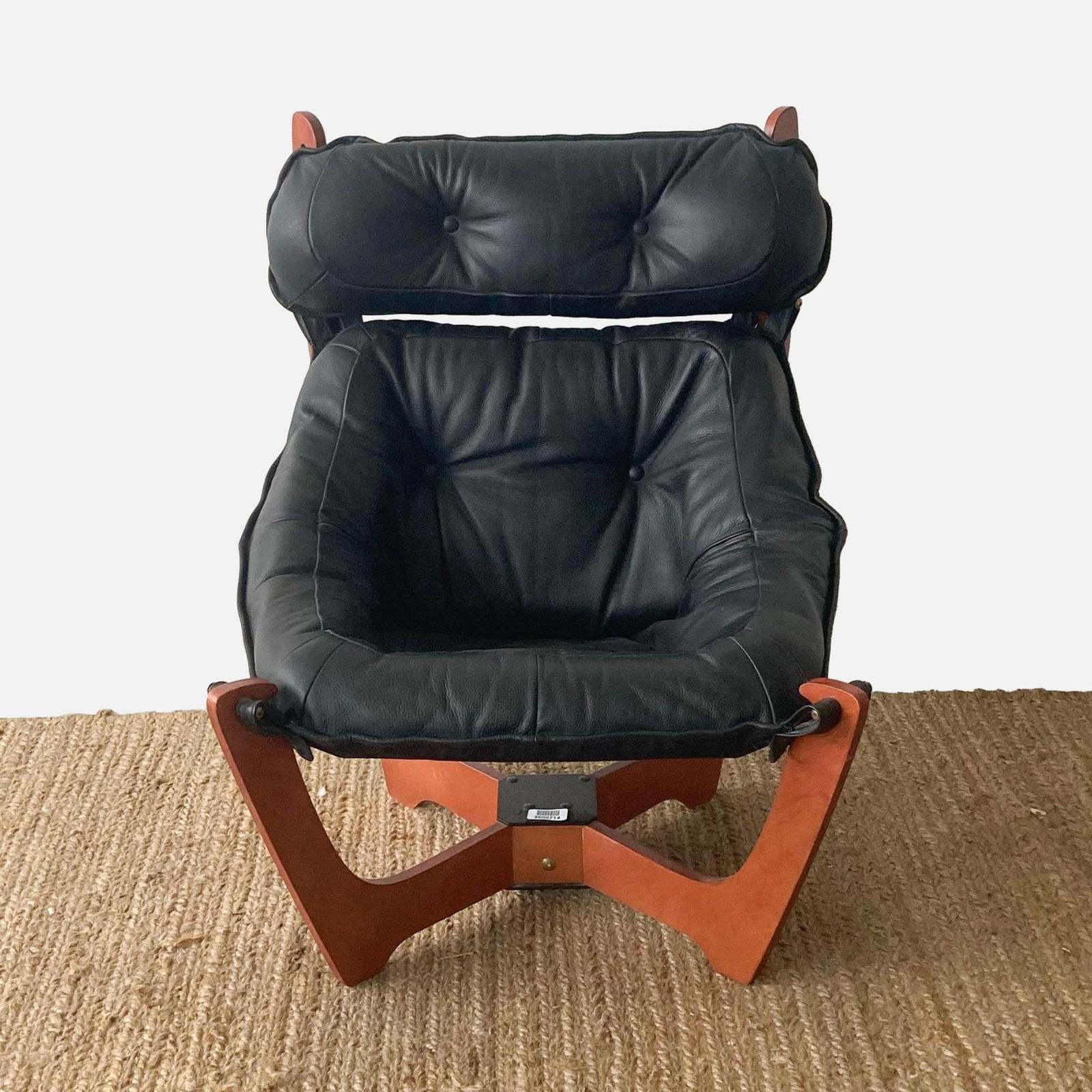 Odd Knutsen "Luna" Leather High Back Sling Lounge Chair (1 of 3)