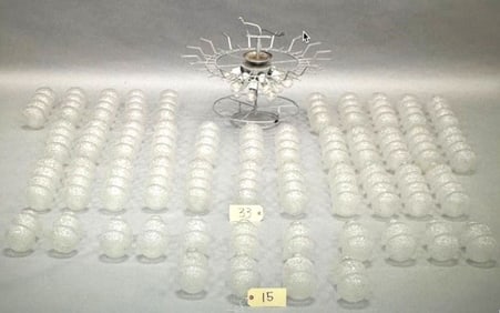 Tiered Blown Glass Ball Chandelier