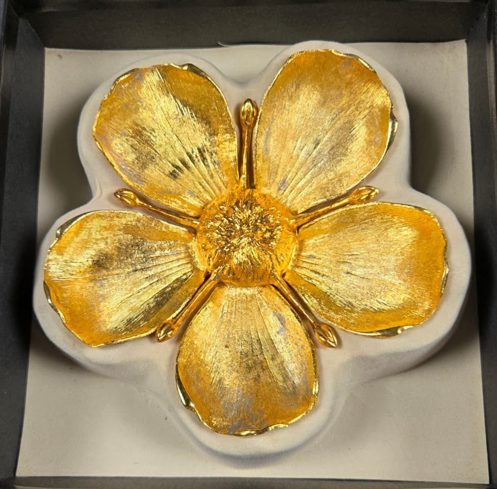 Vintage Lotus Flower "tan" Personal Ashtrays: Portable ashtrays offer a convenient and discreet way to dispose of cigarette ash and butts on the go, helping to minimize litter and odors. They come in various designs and materials, catering to dif