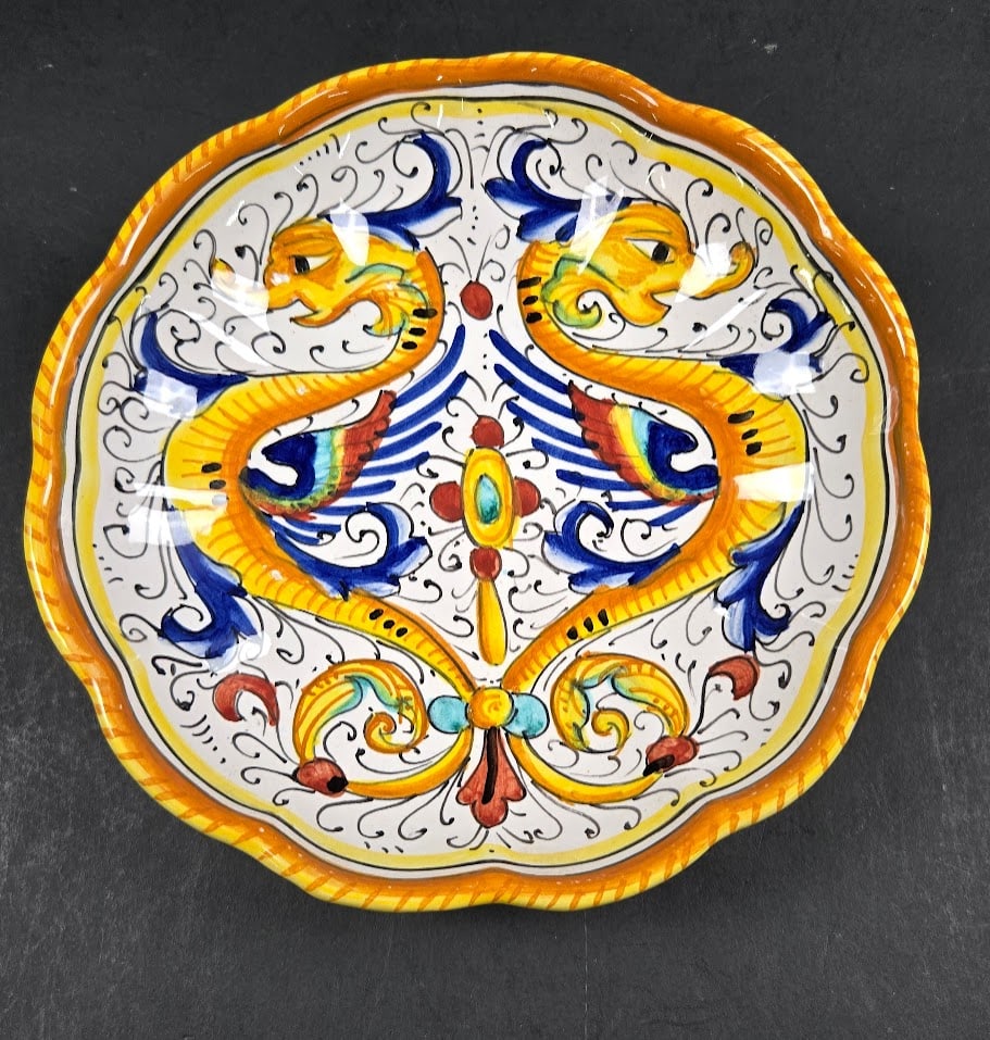 Vintage Deruta Raffaellesco Ceramic Wall Plate Hand Painted (1 of 4)