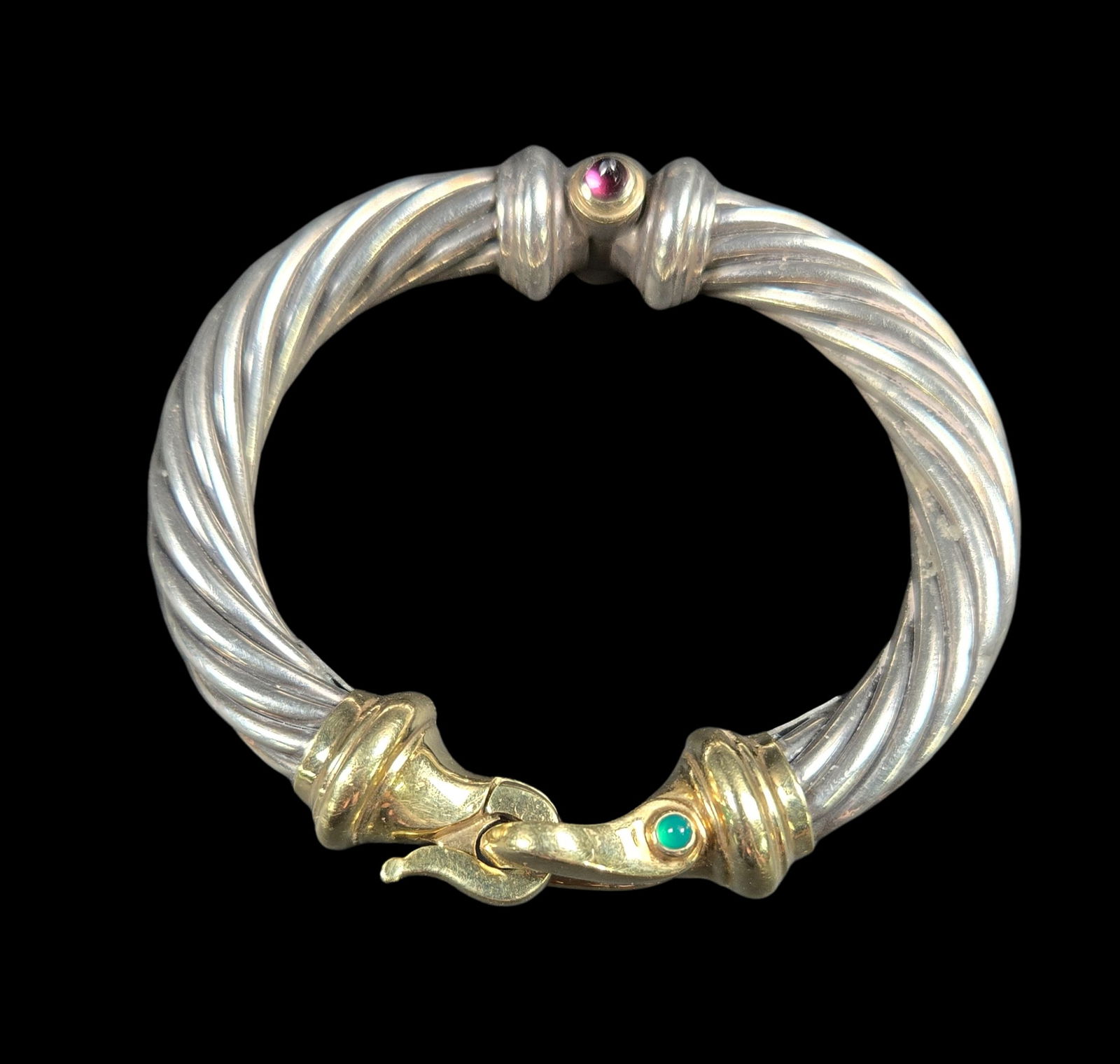 David Yerman Two Tone Classic Cable Bracelet (1 of 3)
