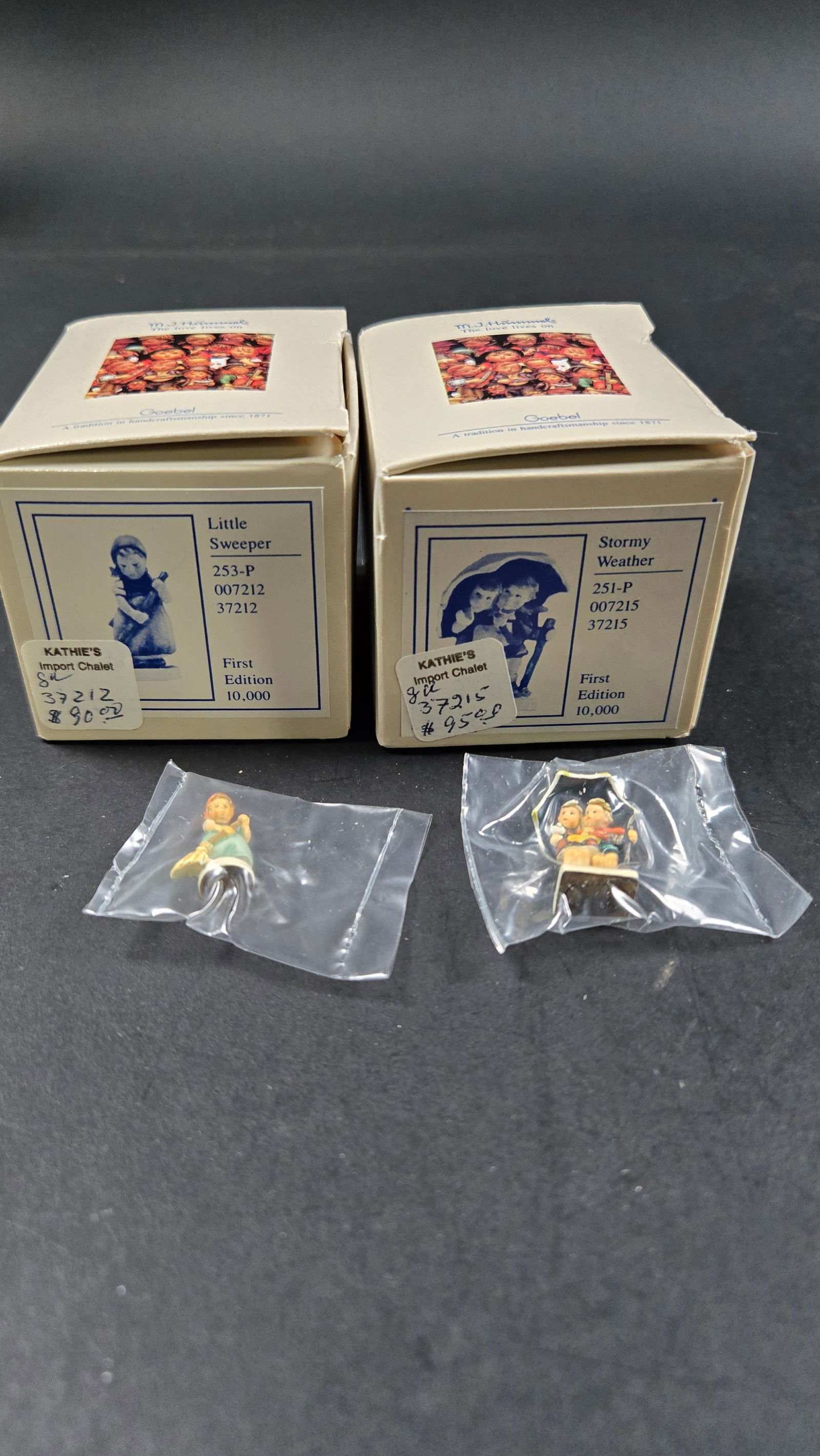 MJ Hummel Goebel Tiny Miniatures - Little Sweeper - Stormy Weather (1 of 3)