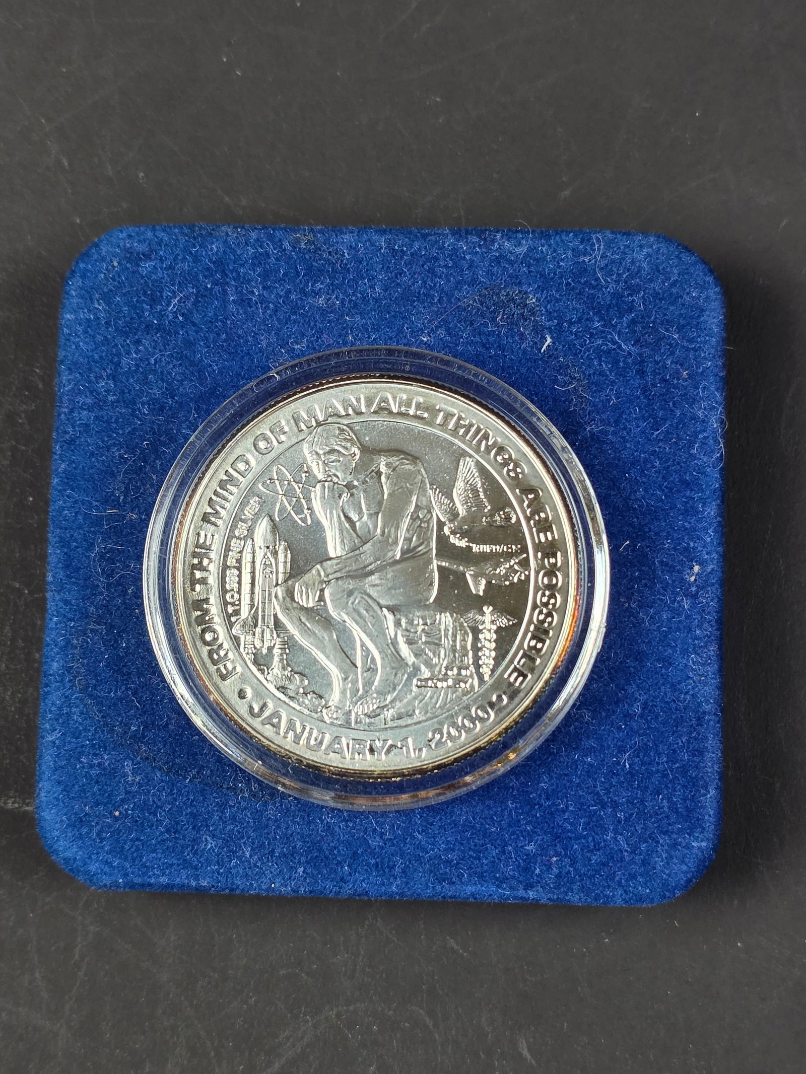 From The Mind Of Man All Things Are Possible 2000 Walking Liberty Silver Dollar (1 of 2)