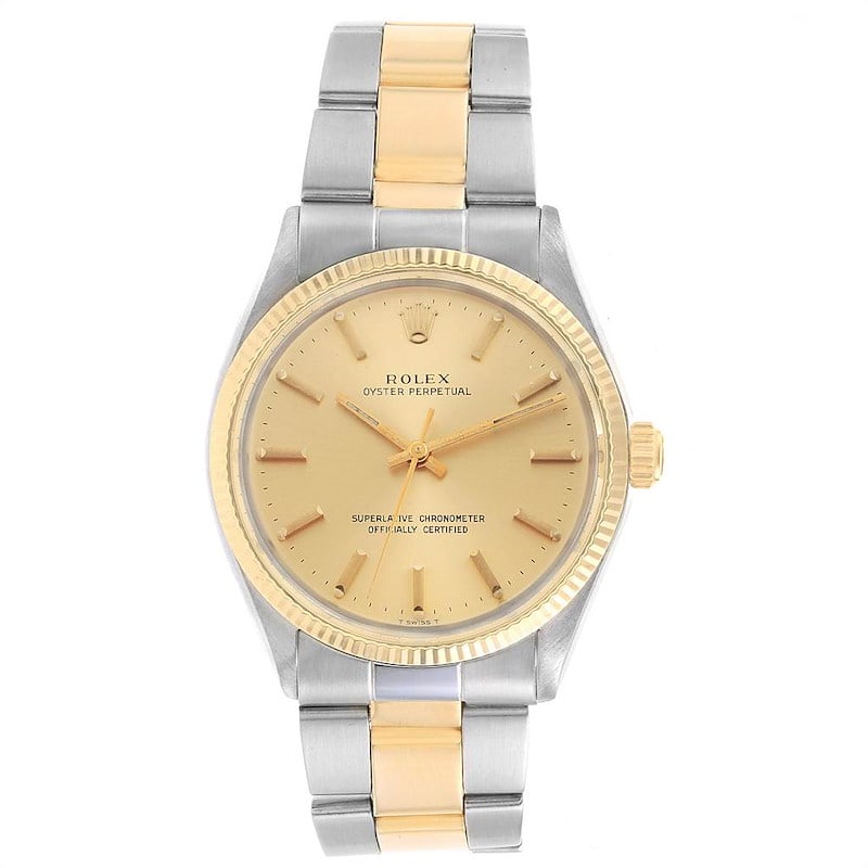 Rolex Oyster Perpetual two-tone watch: Rolex Oyster Perpetual two-tone watch