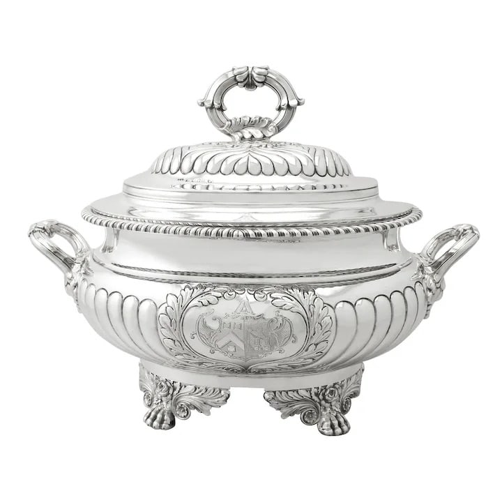 STERLING SILVER SOUP TUREEN ANTIQUE (1 of 8)