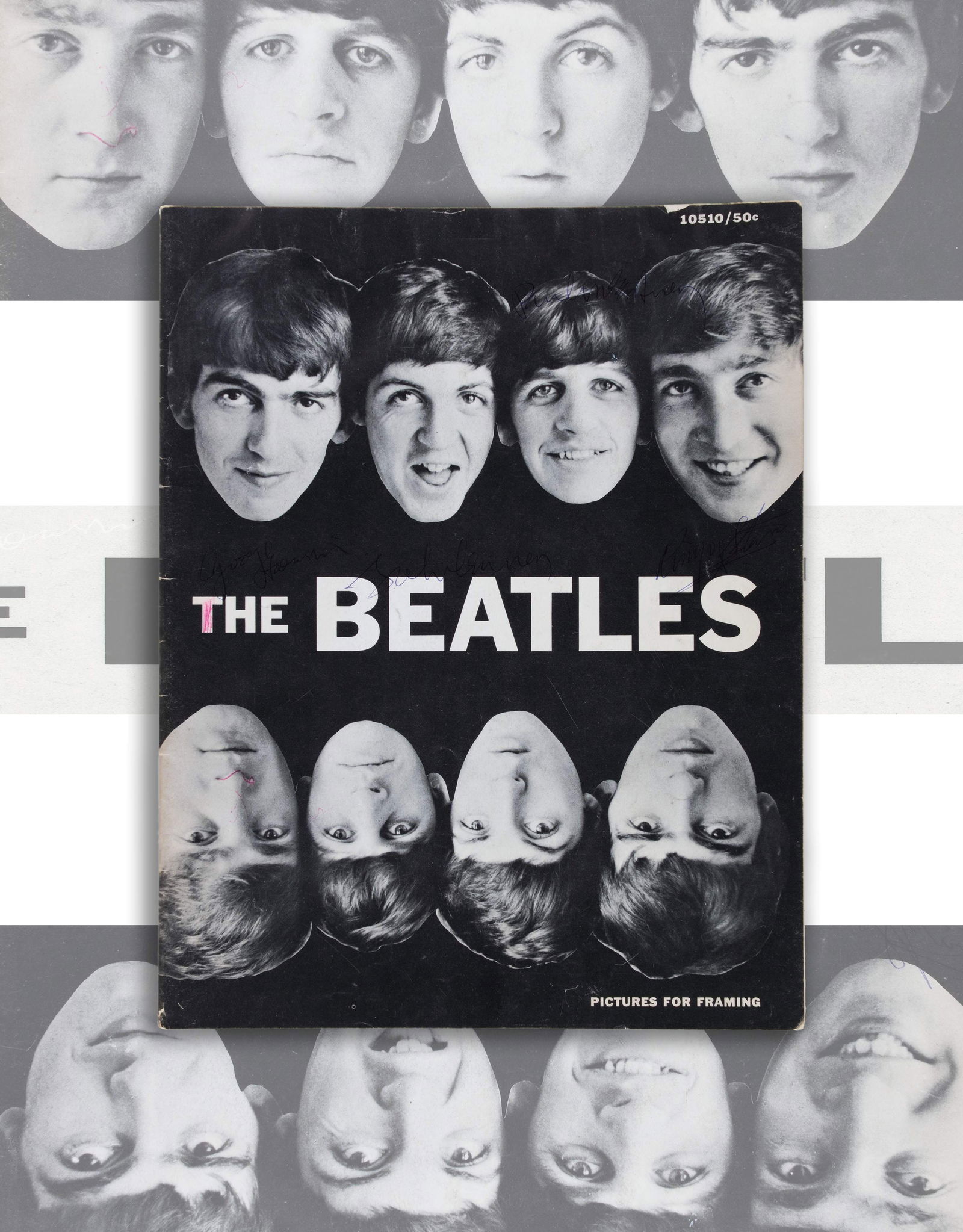 THE BEATLES SIGNED OFFICIALLY AUTHORIZED DECORATIVE PAINTING CORE: THE BEATLES SIGNED OFFICIALLY AUTHORIZED DECORATIVE PAINTING CORE Provenance and Authenticity: This item includes a certificate of authenticity. A defensible presentation should pair chain-of-custody