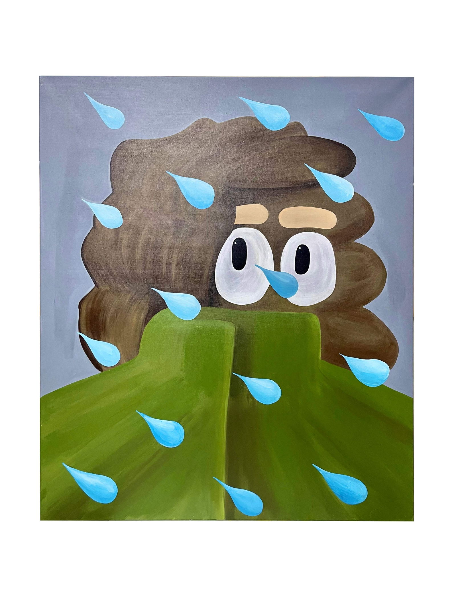 WILLEM HOEFFNAGEL, SIDEWAYS RAIN, ACRYLIC ON CANVAS: WILLEM HOEFFNAGEL, SIDEWAYS RAIN, ACRYLIC ON CANVASDimensions:Image size: 100 × 120 cm. All measured values are approximate.Provenance and Authenticity:This item includes a certificate of