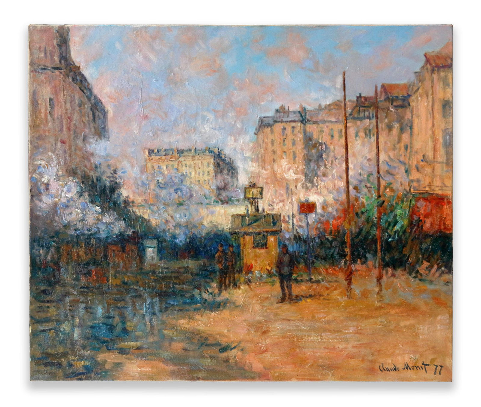 AFTER CLAUDE MONET (1840–1926), OIL ON CANVAS: CLAUDE MONET (1840-1926), ATTRIBUTED TO, OIL ON CANVAS Dimensions: Image size60.5 × 72.7 cm. All measured values are approximate. Provenance and Authenticity: This item includes a certificate of auth