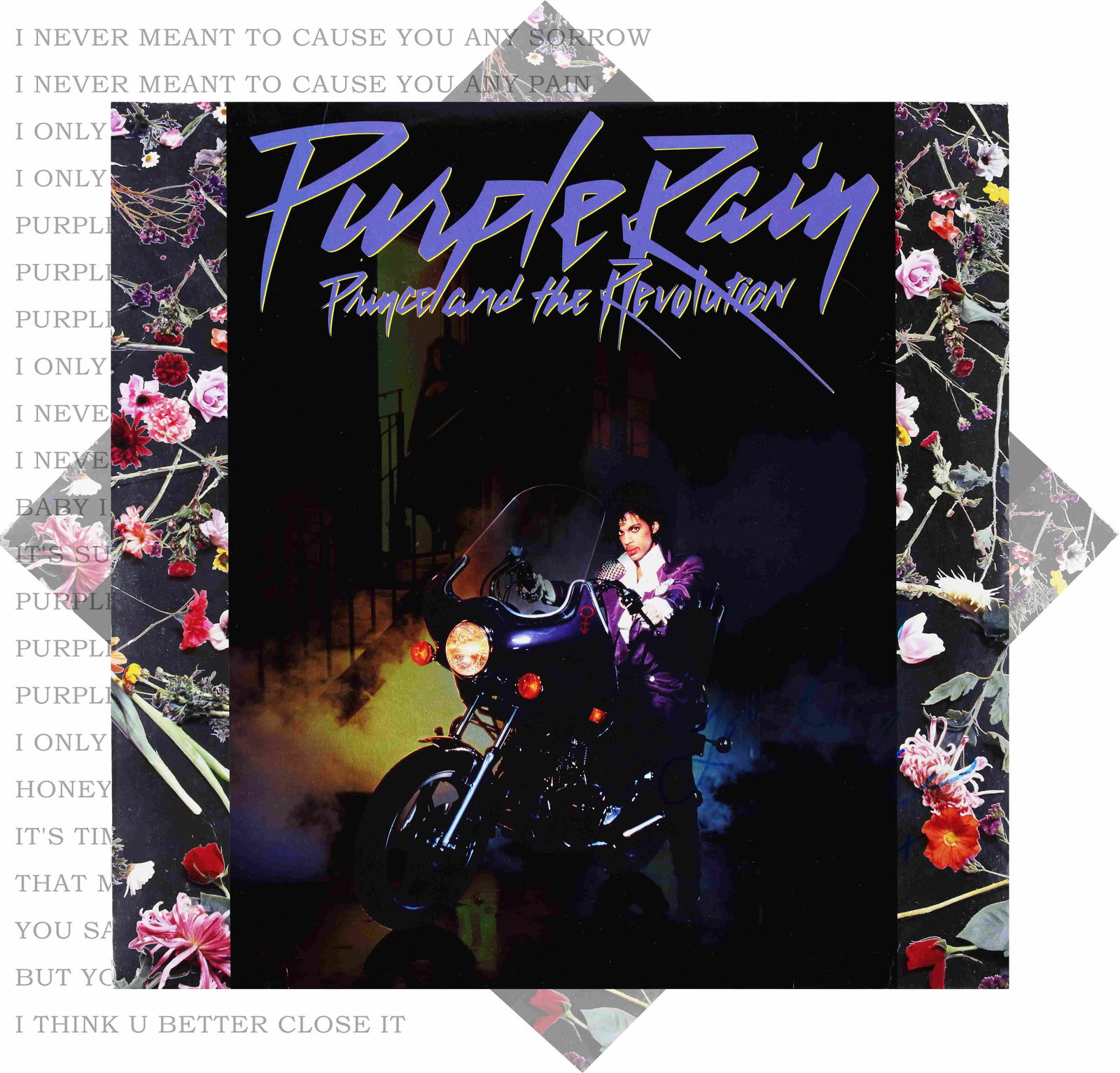 PRINCE HAND-SIGNED PURPLE RAIN VINYL RECORD: PRINCE HAND-SIGNED PURPLE RAIN VINYL RECORD Provenance and Authenticity: This item includes a certificate of authenticity. This original vinyl record of Purple Rain, Prince's landmark 1984 album recor