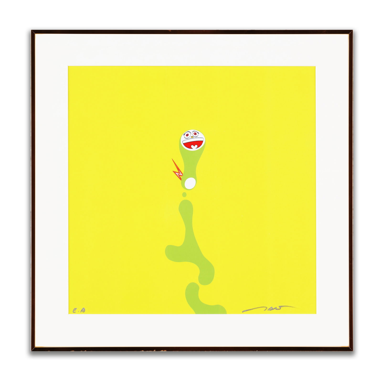 TAKASHI MURAKAMI (B.1962), OFFSET LITHOGRAPH: TAKASHI MURAKAMI (B.1962), OFFSET LITHOGRAPHDimensions:Image Size (frame not included): 13 3/4 x 13 3/4 in (35 x 35 cm)Provenance and Authenticity:His Collectible Has Undergone Rigorous