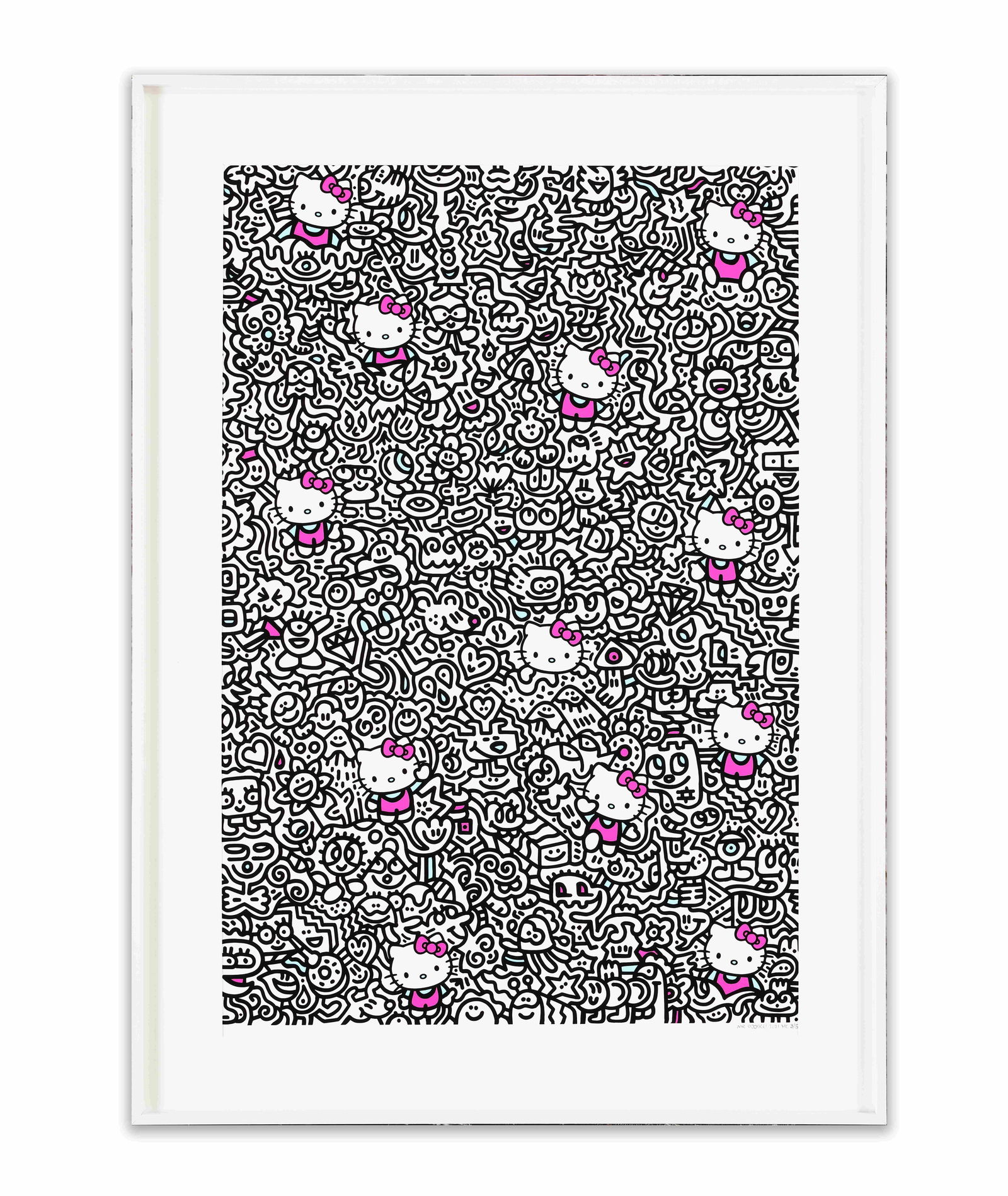 KEITH HARING, HELLO KITTY PATTERN COMPOSITION (1 of 1)
