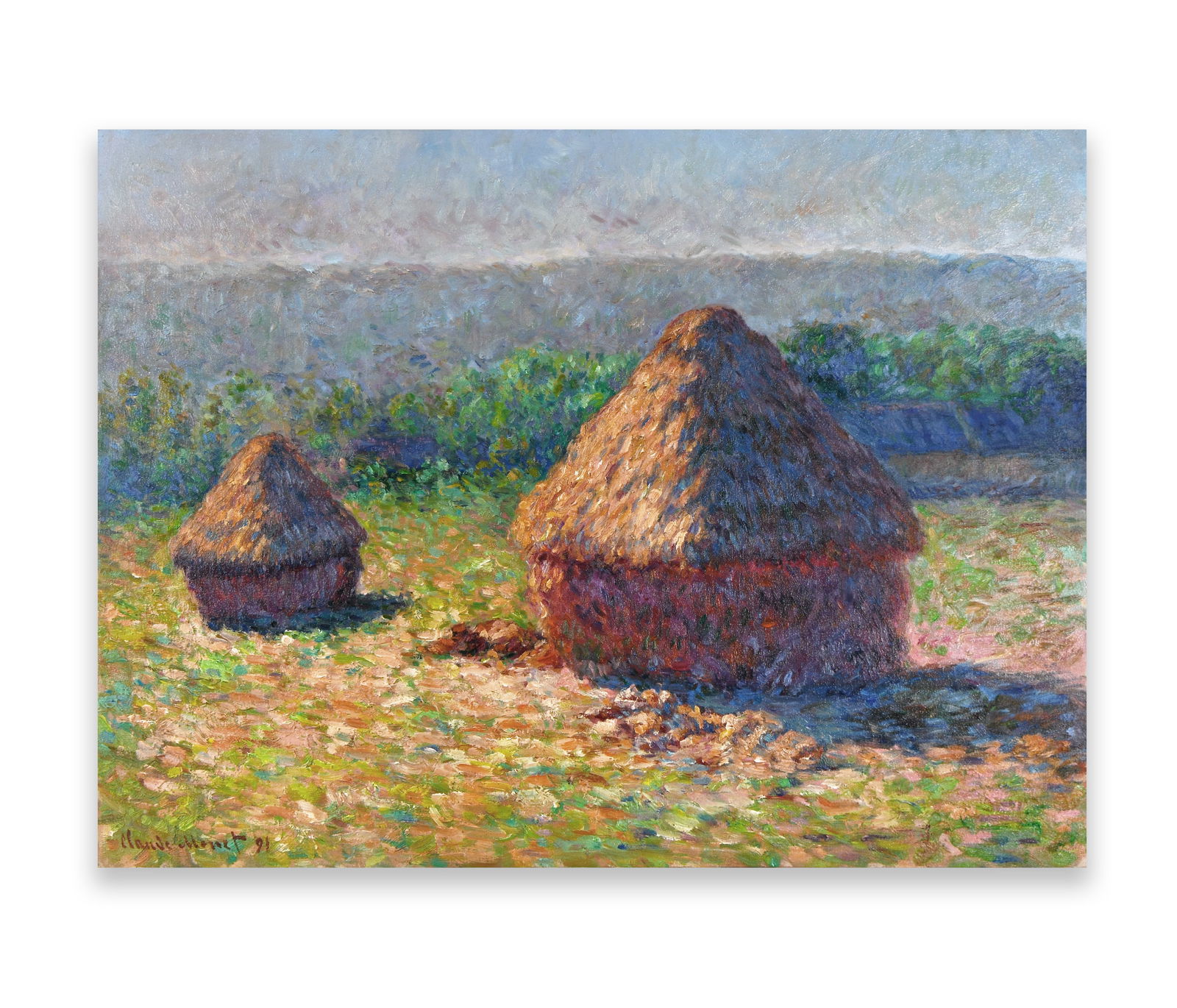 OIL ON CANVAS.IN THE STYLE OF CLAUDE MONET (1840–1926): OIL ON CANVAS.IN THE STYLE OF CLAUDE MONET (1840–1926)Dimensions:Image size:60 × 80.3 cm. All measured values are approximate.Provenance and Authenticity:This oil painting is attributed to Claude