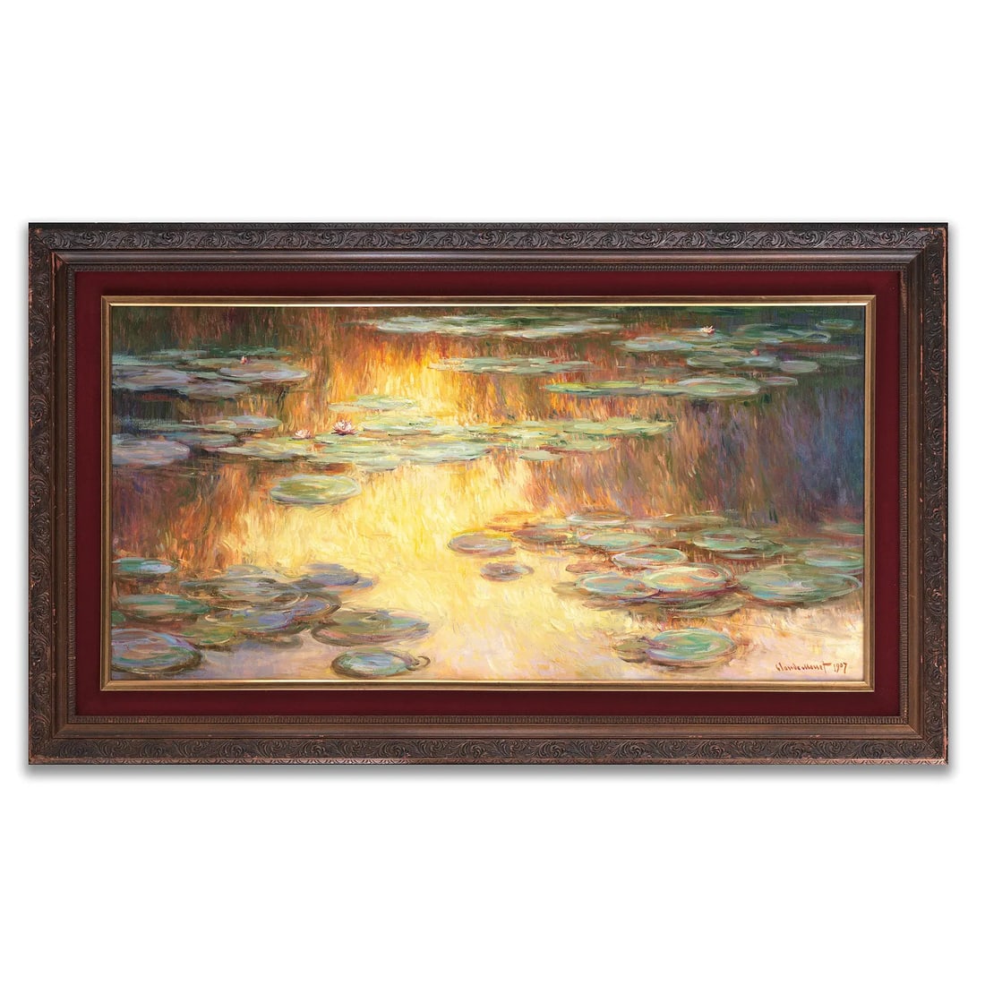 CLAUDE MONET (1840-1926),ATTRIBUTED TO ,OIL ON CANVAS: CLAUDE MONET (1840-1926),ATTRIBUTED TO ,OIL ON CANVAS Dimensions: Image size: 59.8 x 120 cm.All measured values are approximate. Outer frame size: 85.7 x 146 cm. All measured values are approximate. P