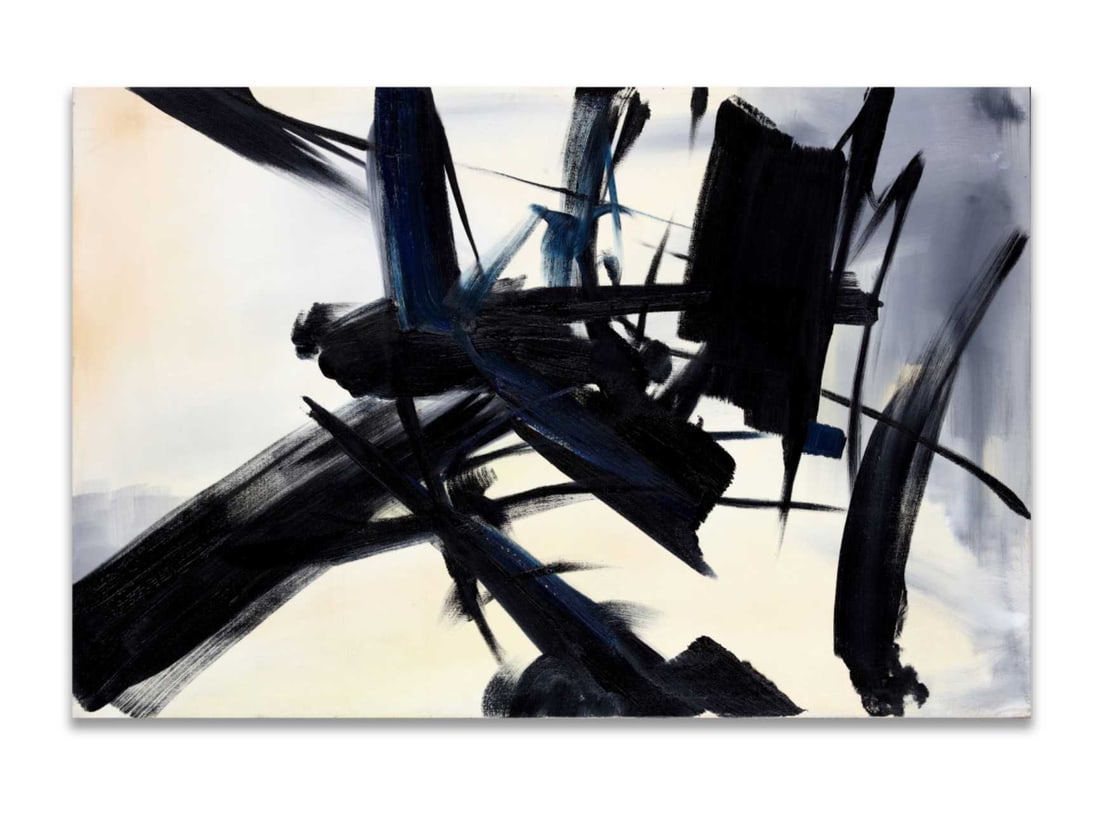 FRANZ KLINE (1910-1962), ATTRIBUTED TO, OIL ON CANVAS (1 of 3)