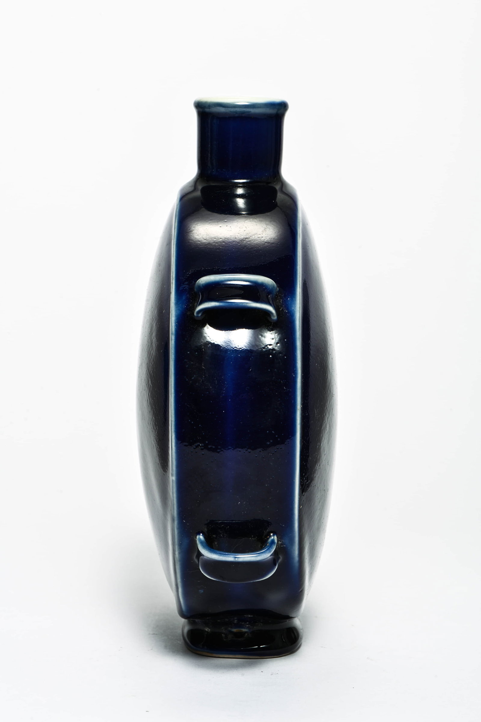 A SKY-BLUE GLAZED MOONFLASK - 2