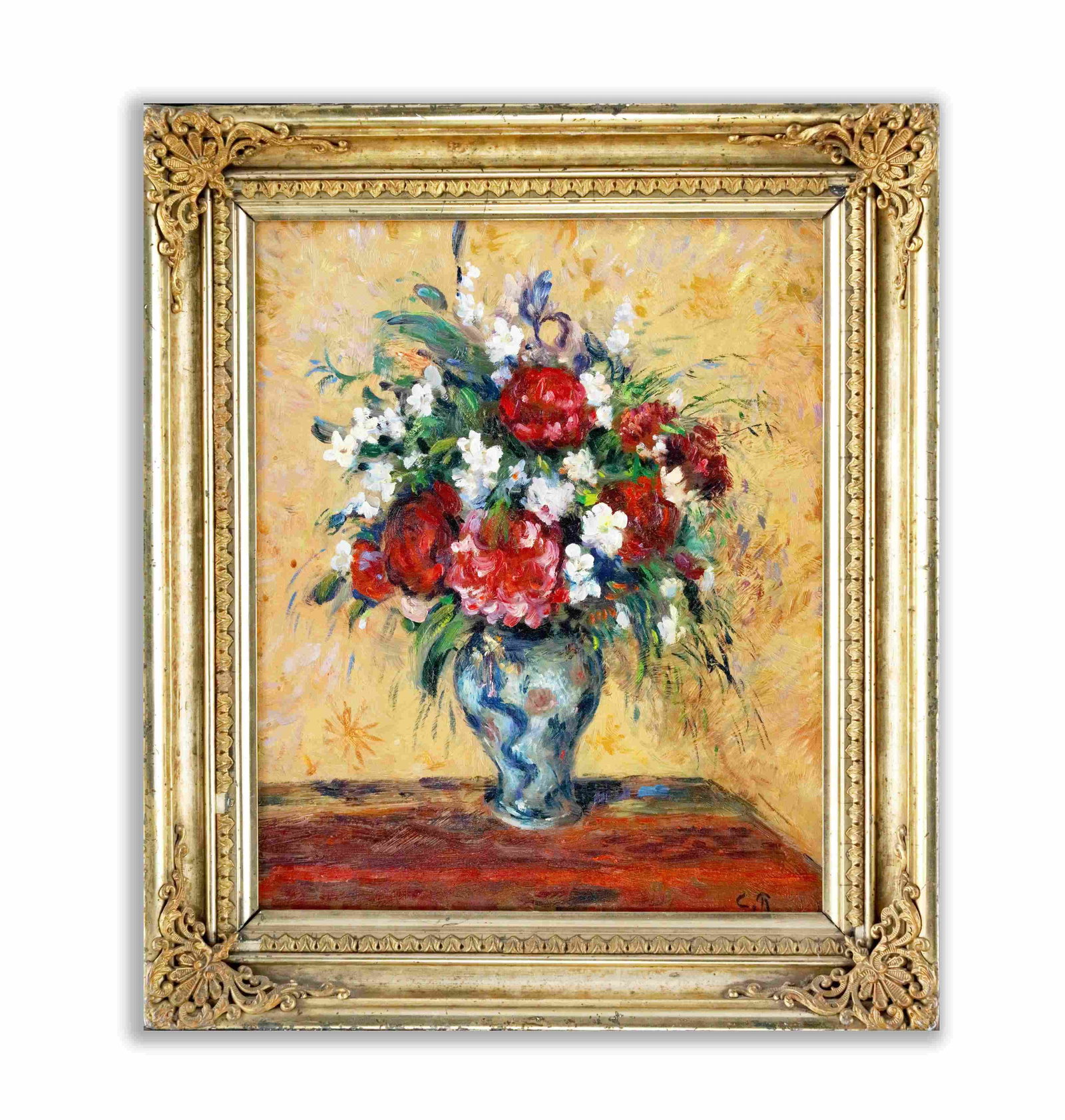 CAMILLE PISSARRO (1830-1903),OIL ON CANVAS.: CAMILLE PISSARRO (1830-1903),OIL ON CANVAS. Dimensions: Image size:32.6 x 40 cm. All measured values are approximate. Outer frame size:42.5 x 50 cm. All measured values are approximate. Provenance and