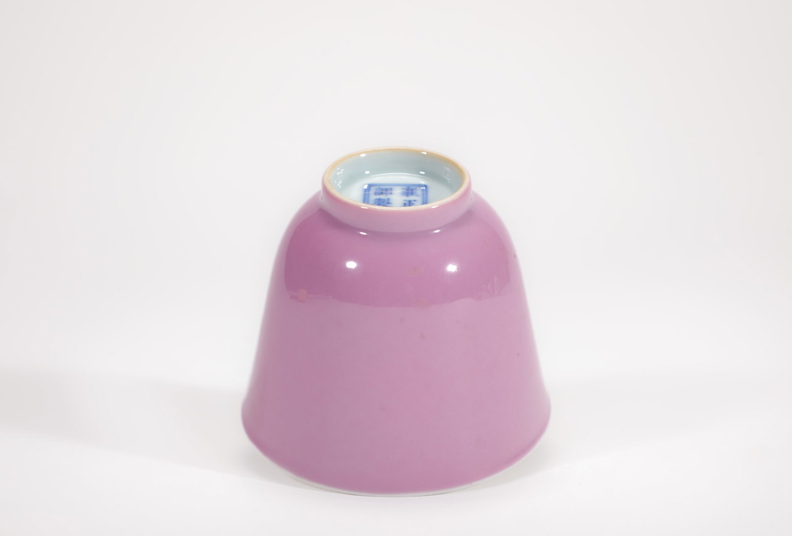 A PINK-GLAZED CUP - 8