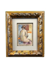 Femme Nue Assise by Edna Gass (1904-1933), Framed