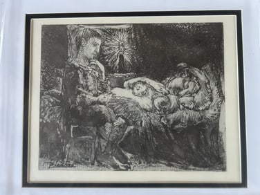 Garcon Et Dormeuse A La Candelle by Pablo Picasso