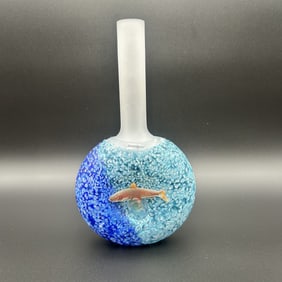Swedish Kosta Boda Kjell Engman "Reef" Vase Fish Small