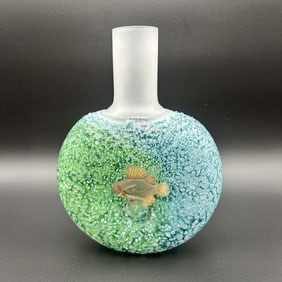 Swedish Kosta Boda Kjell Engman "Reef" Vase Fish Large