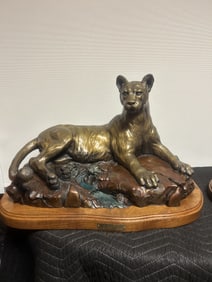Cougar Bluff Bronze Sculpture by Danny D. Edwards