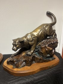 Cougar Mountain Bronze Sculpture by Danny D. Edwards