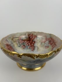 Vintage Limoges France Lare Grapes Porcelain Bowl