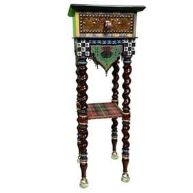 MacKenzie Childs Barley Twist Tiny Table
