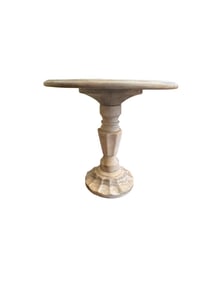 Vintage 1920's Solid Marble Round End Table #1