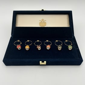 Faberge Enamel Imperial Egg Wine Charms - Set #1
