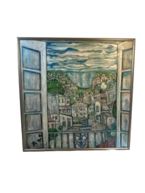 Robert Klunk View from Balcony Framed