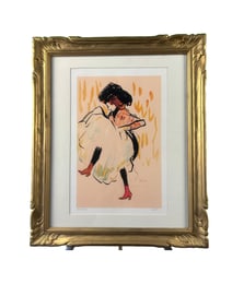 "Cancan Dancer" by Pablo Picasso Framed