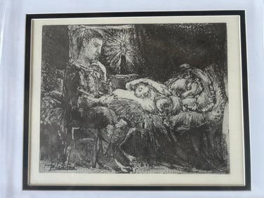 "Garcon Et Dormeuse A La Candelle" by Pablo Picasso
