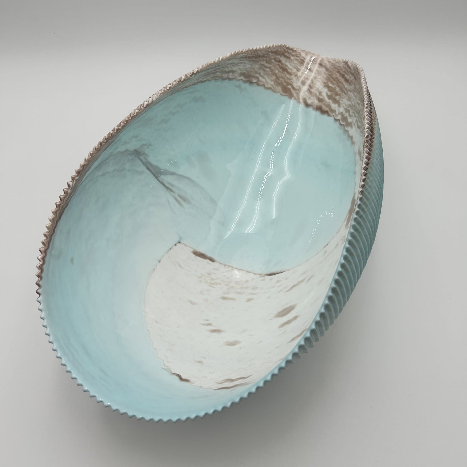 Vintage Murano Art Glass Sea Shell - Light Blue (1 of 9)