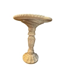 Vintage 1920s Solid Marble Round End Table #2