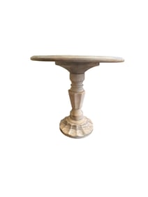 Vintage 1920s Solid Marble Round End Table #1