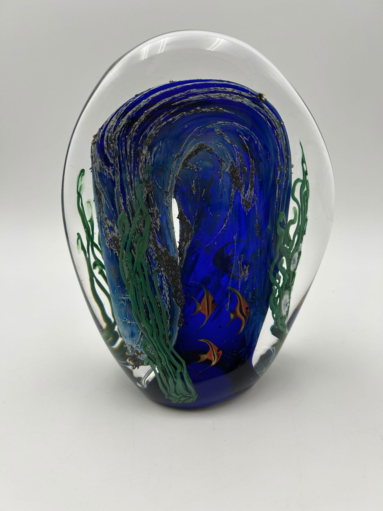 Zellique Studio Art Glass Ocean Fish Aquarium Sculpture Signed (1 of 5)