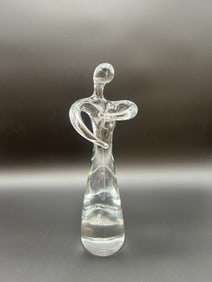 Swedish Mother and Child, Glass, Signed
