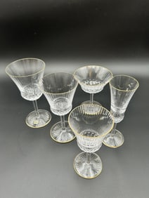 St. Louis Crystal Apollo Gold Set Times 6