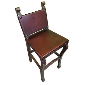 Lorts Brand Leather Bar Stools - Set of 4