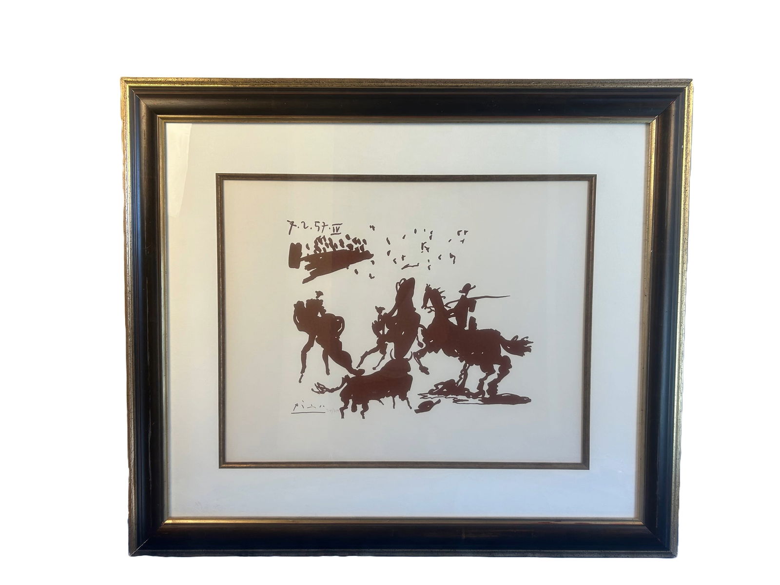 "Corrida (Bulfight), 1957" by Pablo Picasso Framed (1 of 2)