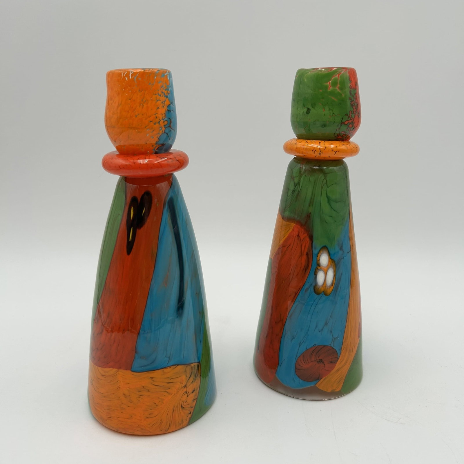 Two (2) James Wilbat Candle Holders signed (1 of 8)