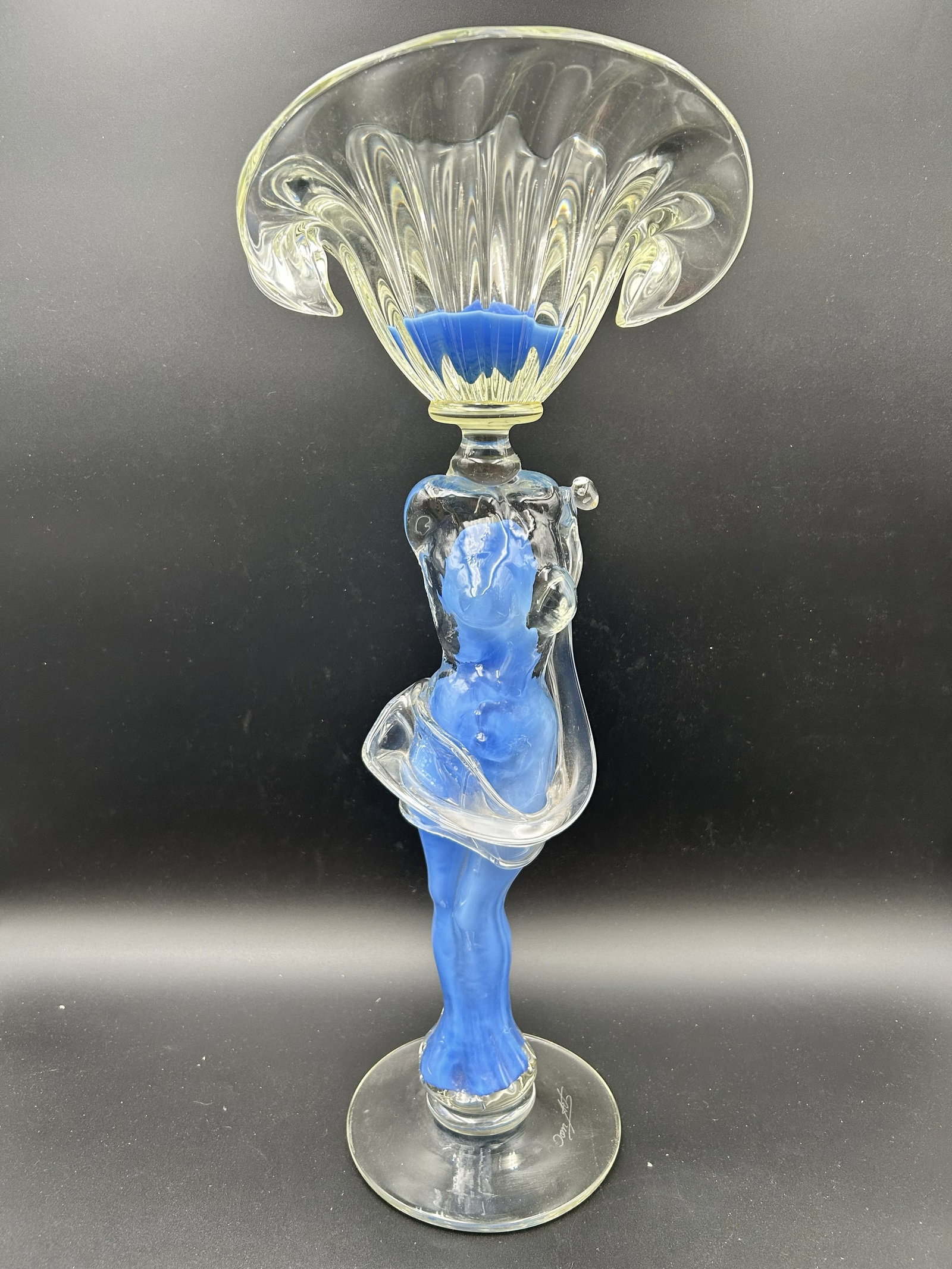 1970s Jon Art Lustre Glass Figural Comport (1 of 5)