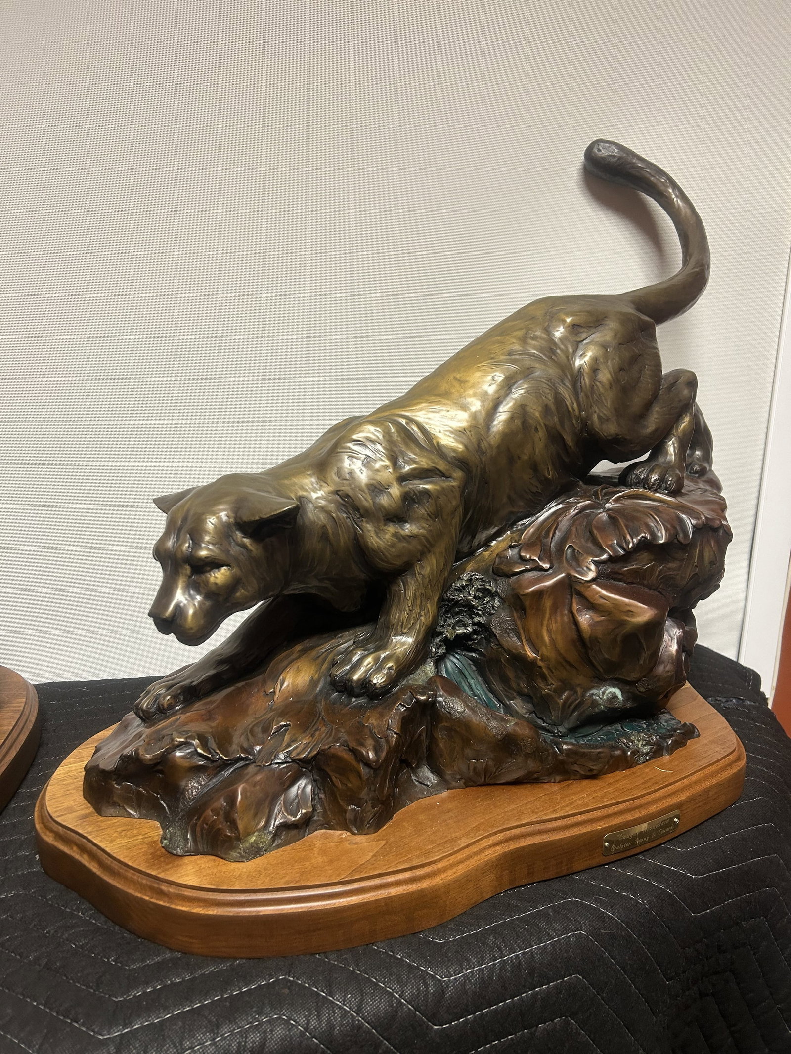 "Cougar Mountain" Bronze Sculpture by Danny D. Edwards: Experience the majesty of the wilderness with the "Cougar Mountain" sculpture, a remarkable creation by the esteemed artist Danny D. Edwards (1947-2023). Crafted with precision in 1996, this